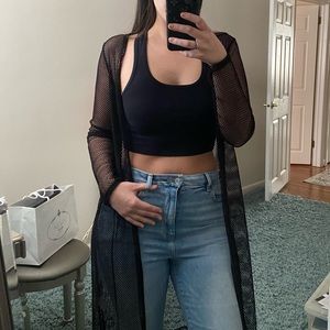 Forever 21 Long Mesh Cardigan